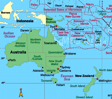 Map of Oceana